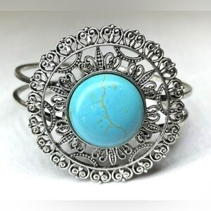 Round Faux Turquoise Bracelet